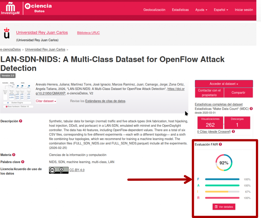 Integración de fuji en un dataset de e-cienciaDatos